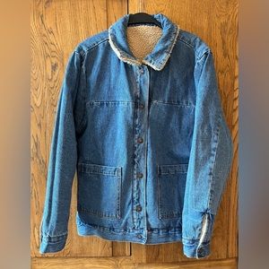Forever 21 reversible denim/sherpa jacket